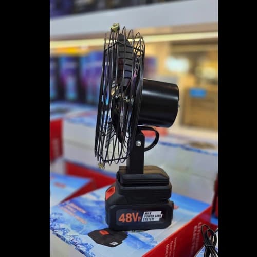 پنکه شارژی 48 ولت توری فلزی مدل FAN LITHIUM 3PIN — تصویر ۲