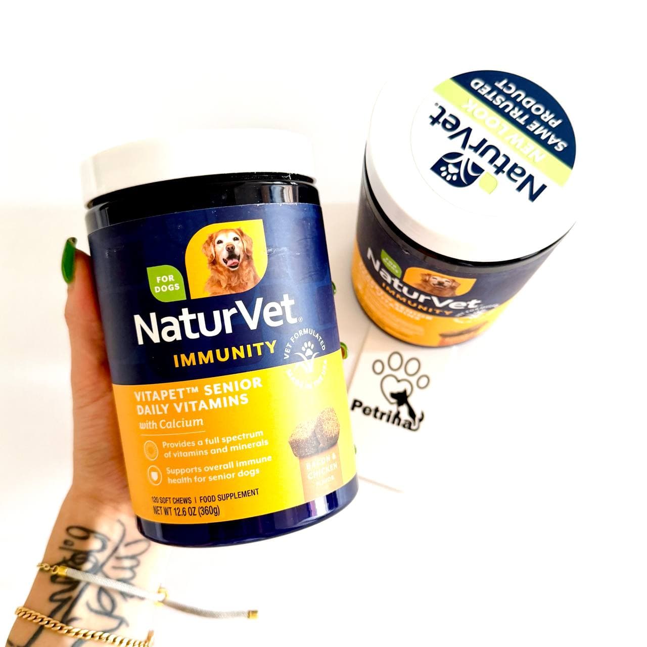 مولتی‌ ویتامین سگ مسن NaturVet آمریکایی (100% طبیعی) | تقویت سیستم ایمنی + کلسیم | 120 عدد | NaturVet® VitaPet Senior