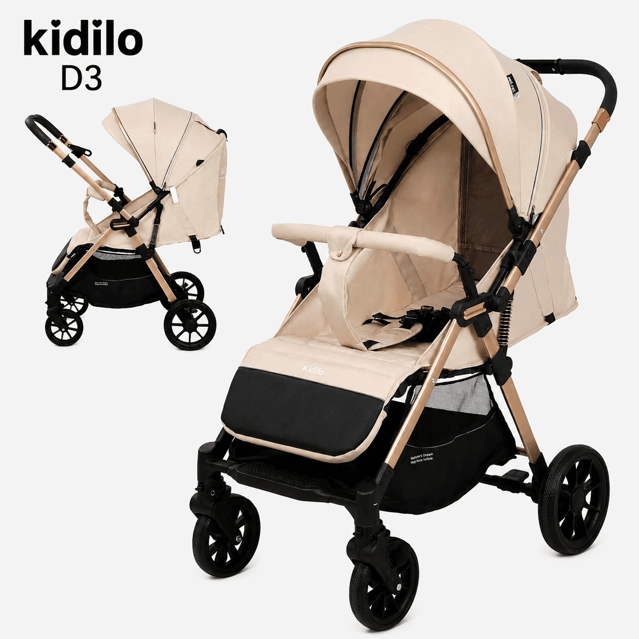 کالسکه مسافرتی رو به مادر شو مدل D3کیدیلو kidilo — تصویر ۲