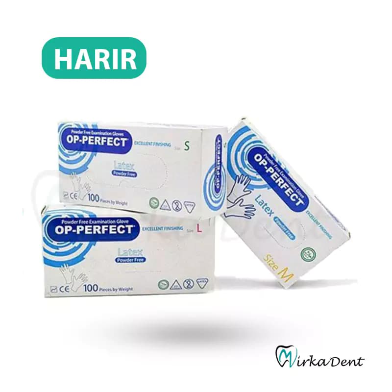 دستکش لاتکس بدون پودر حریر