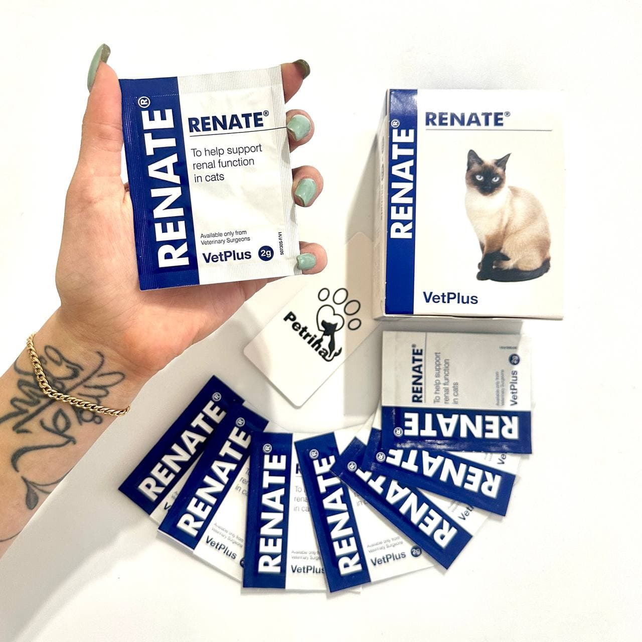 مکمل کلیه گربه VetPlus RENATE | کرنبری و ویتامینهای گروه B | ساشه 2 گرم – پودری