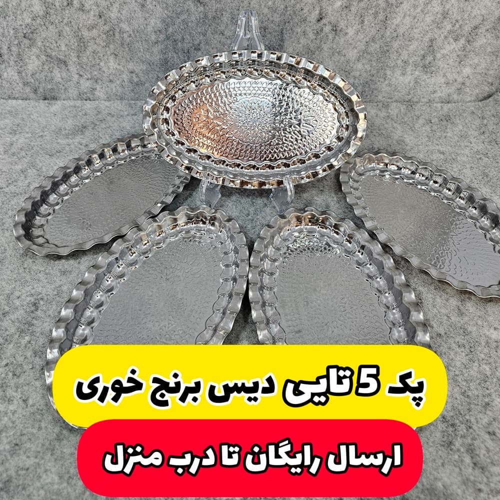 سینی بیضی برنج خوری سایز متوسط پک 5 تایی(ارسال رایگان)