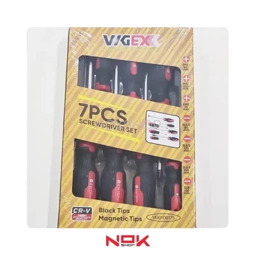 ست پیچ گوشتی چارسو و دوسو 7 عددی برند VIGEX