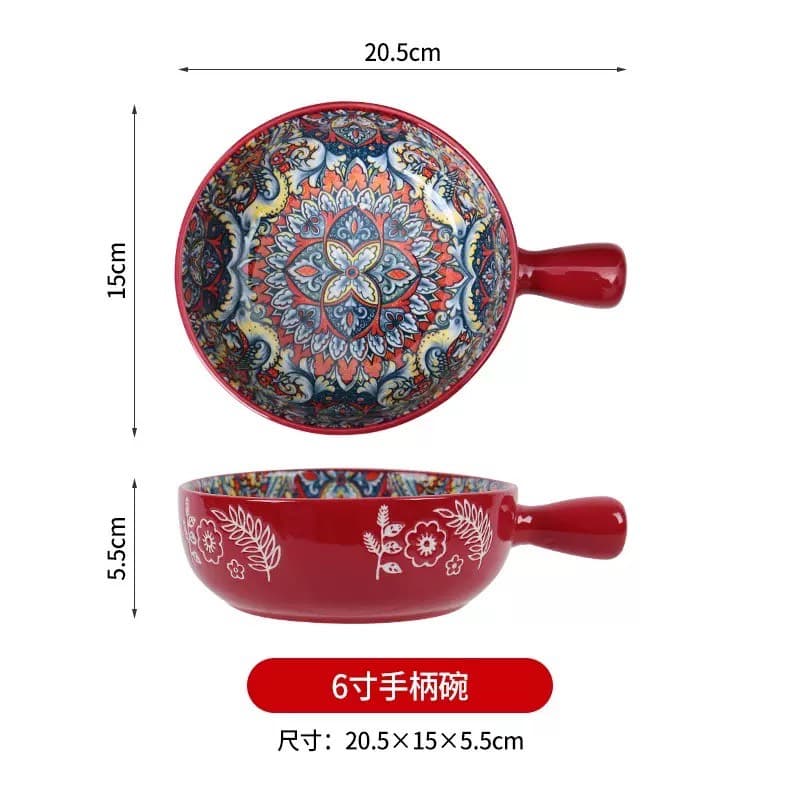 تابه سرامیکی تک دسته طرح مراکشی بارکد 46342 — تصویر ۲