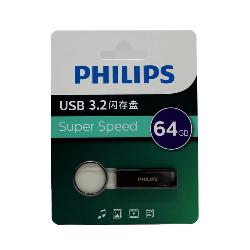 فلش مموری فیلیپس مدل FM21UA-F ظرفیت 64 گیگابایت با رابط USB 3.2 — تصویر ۳