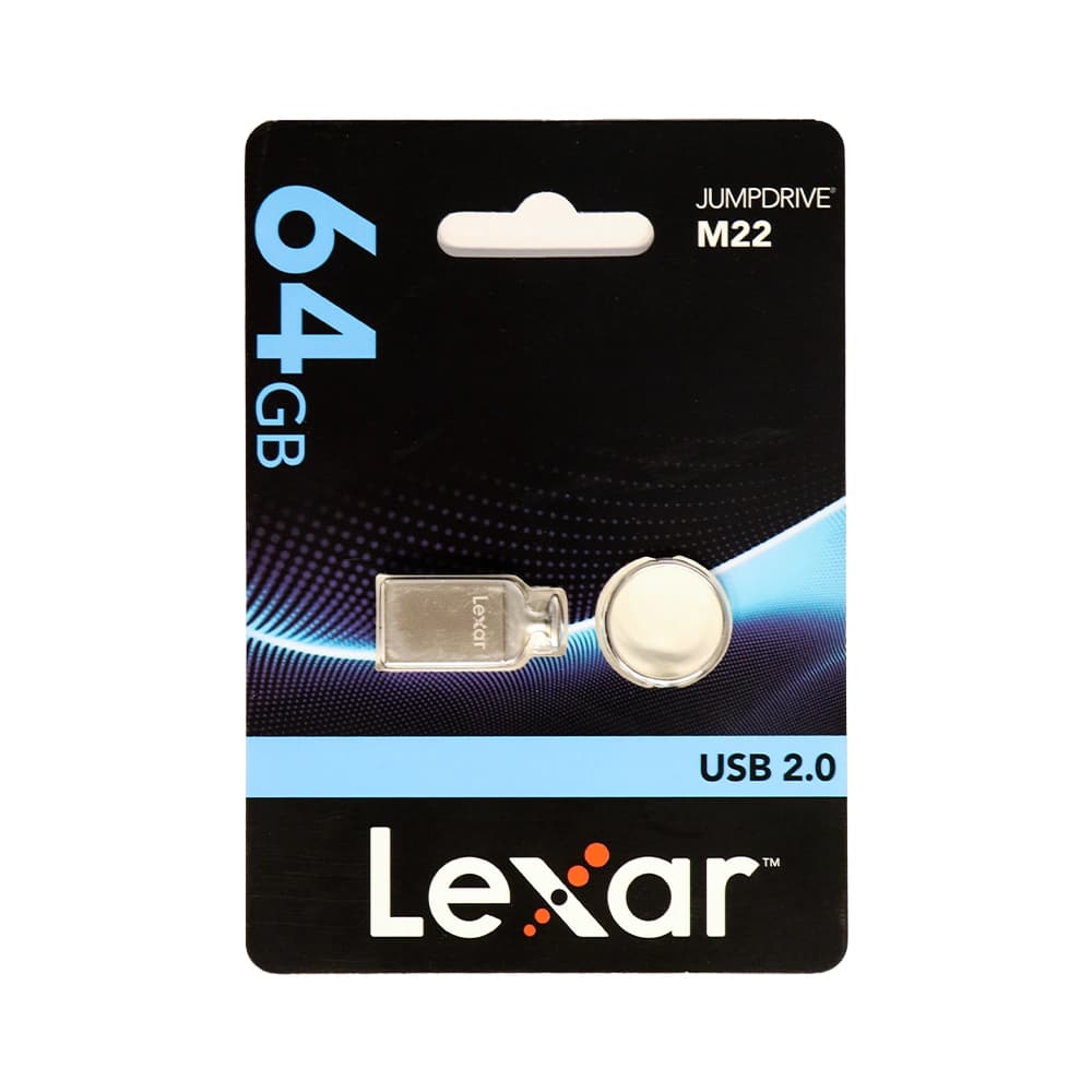 فلش مموری فلزی لکسار مدل M22 ظرفیت 64 گیگابایت USB 2.0| کوچک، سبک و قابل اعتماد — تصویر ۲