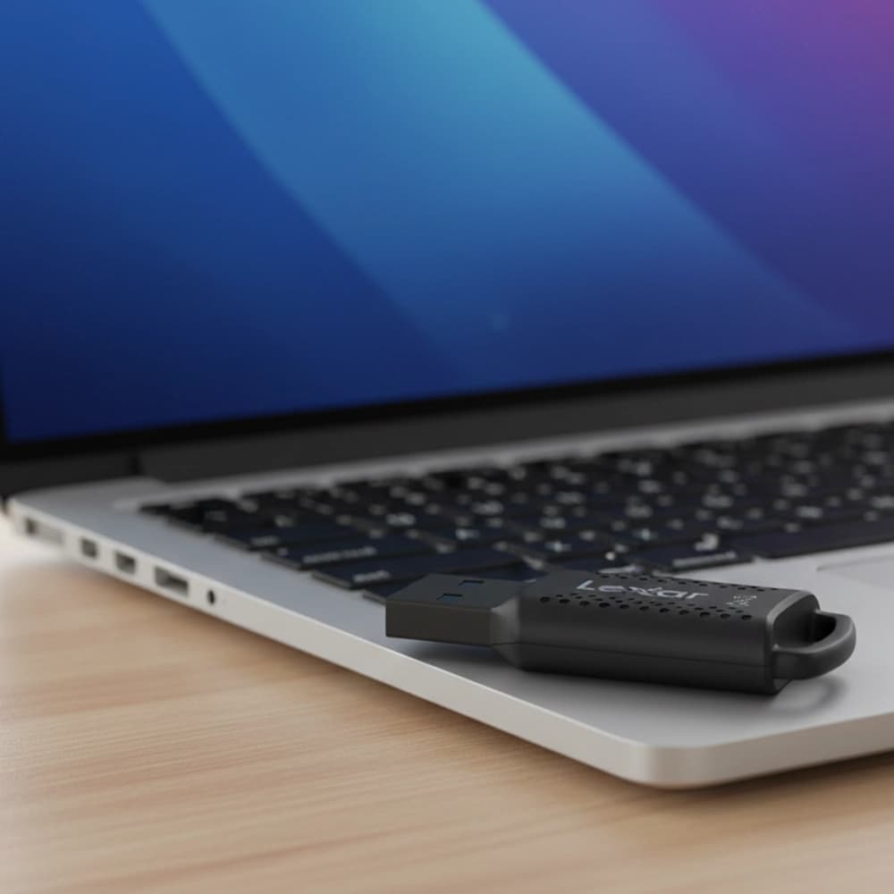 فلش مموری لوکس لکسار V400؛ظرفیت 32 گیگابات|طراحی شیک و سرعت فوق‌العاده USB 3.2 — تصویر ۴