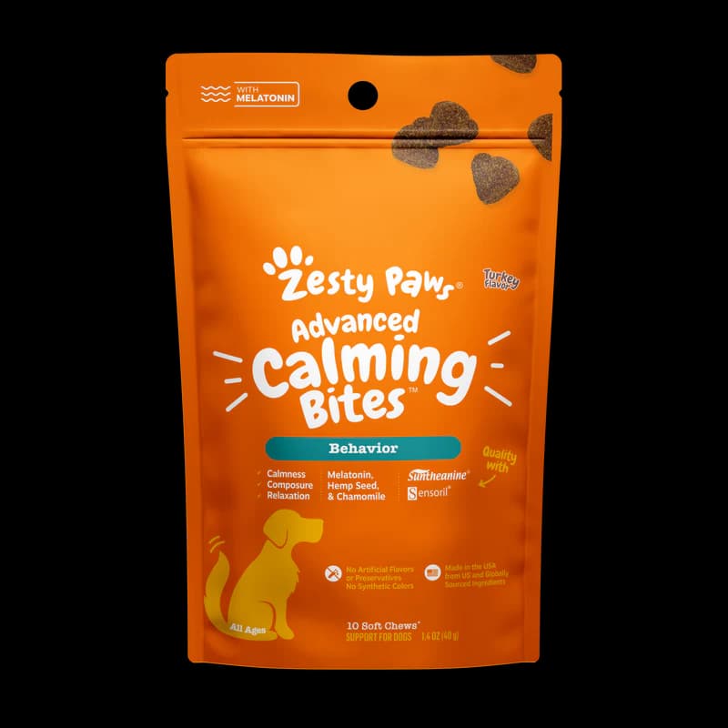 آرامش بخش سگ Zesty Paws Calming | بابونه، ریشه سنبل الطیب و ال-تریپتوفان – 60 عدد — تصویر ۲