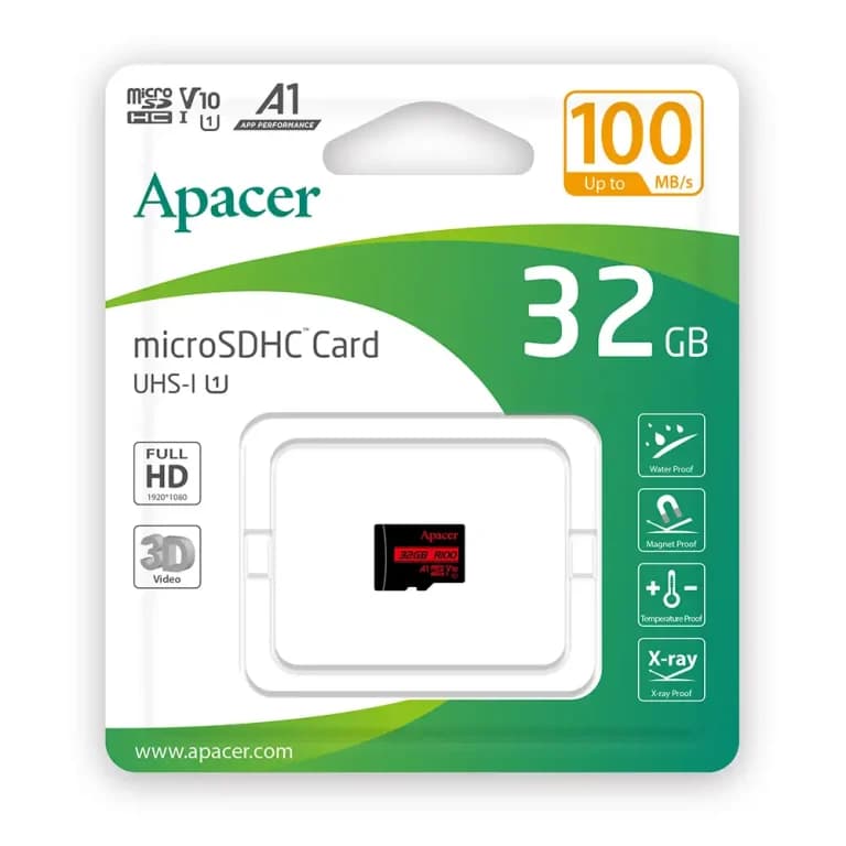 کارت حافظه اپیسر ظرفیت 32 گیگابایت | مدل Apacer microSDXC/SDHC UHS-I U1 A1