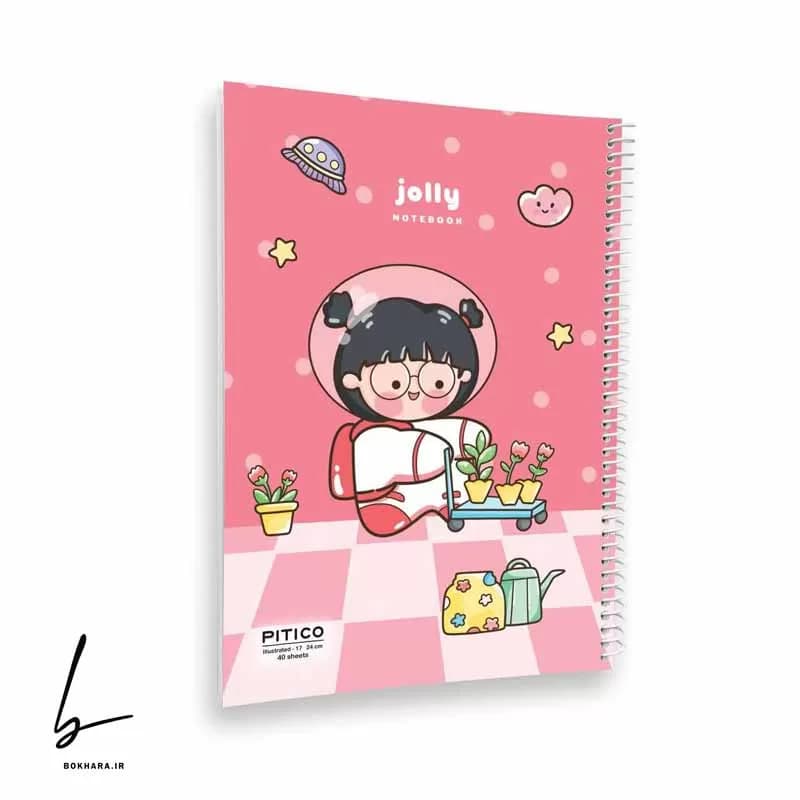 دفتر حاشیه دار مجلد 40 برگ سری JOLLY کد 378