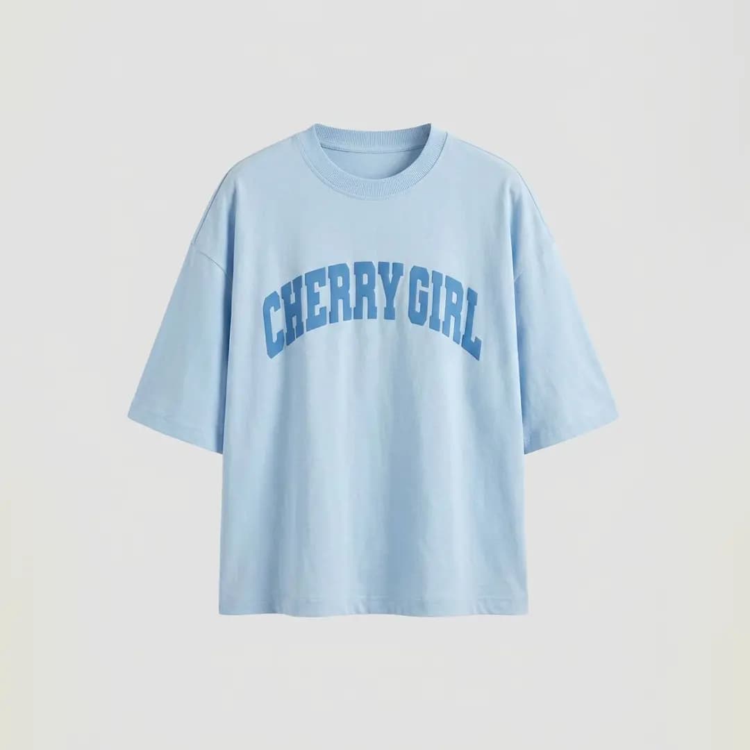تیشرت باکسی CHERRY GIRL (فری تا 46) — تصویر ۶