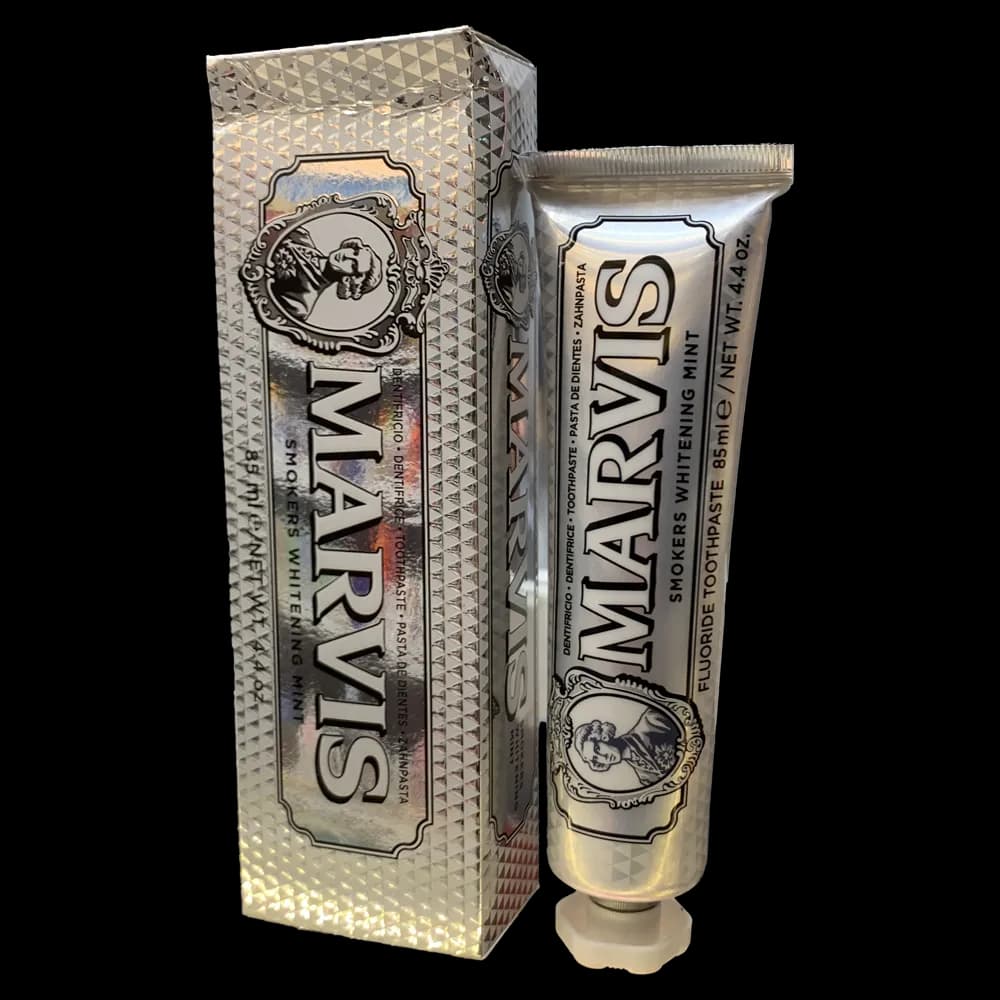 خمیر دندان سفید کننده مارویس مدل Smokers Whitening Mint حجم 85 میلی‌لیتر