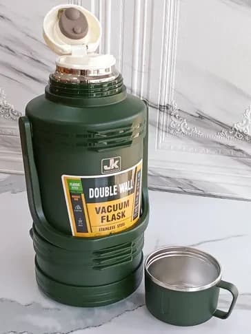 فلاسک استیل دوجداره جی کی 2/5 لیتر بارکد 43692 — تصویر ۳