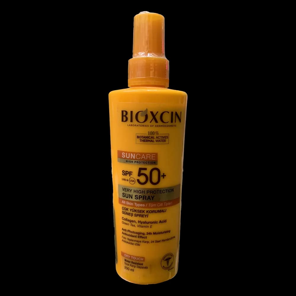 اسپری ضد آفتاب بی رنگ بیوکسین SPF 50 مدل High Protection محافظ UVA/UVB حجم 200 میلی لیتر — تصویر ۲