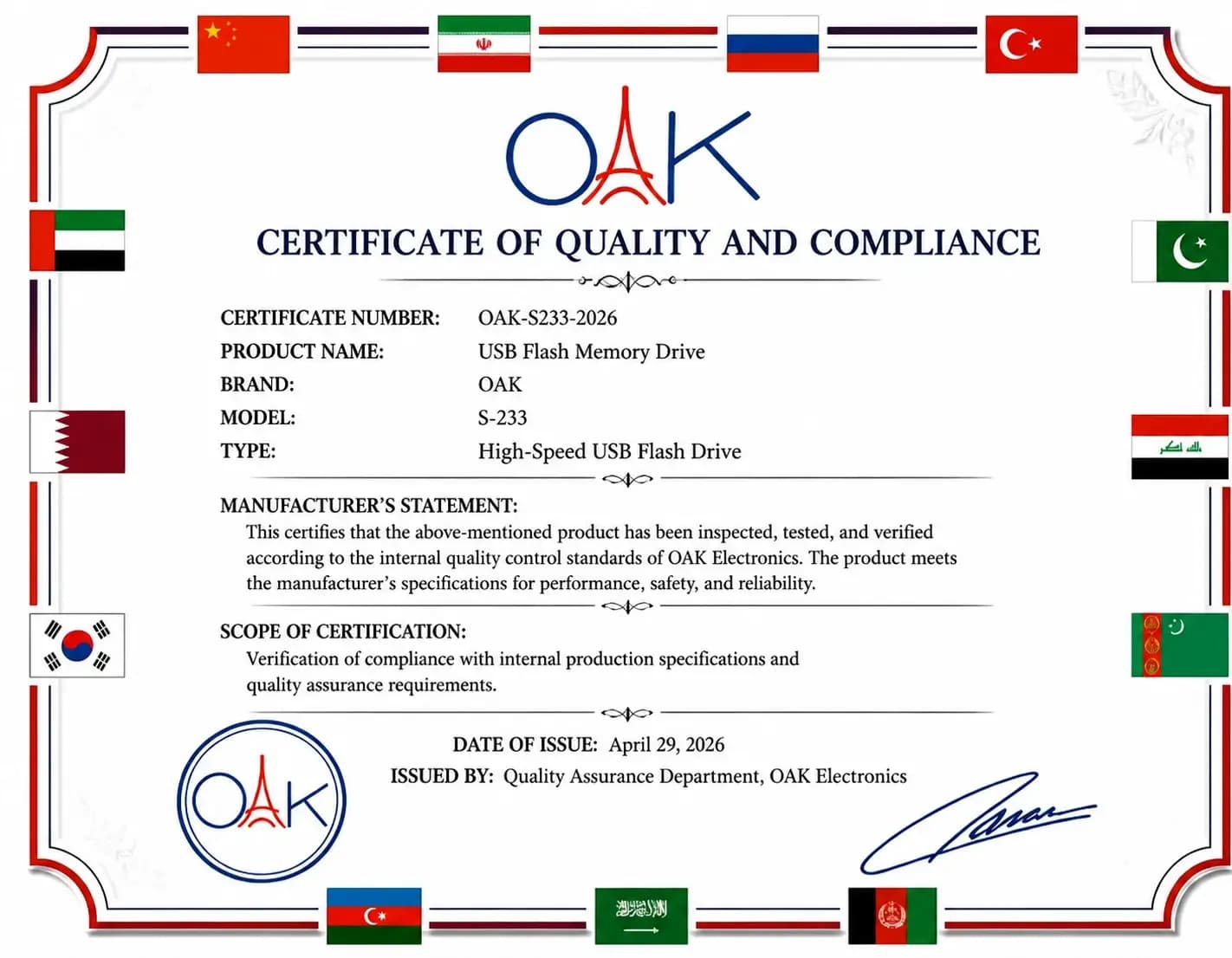 فلش مموری FLASH OAK S-233 ظرفیت 16 گیگابایت USB 2.0 | فروش اقساطی — تصویر ۴