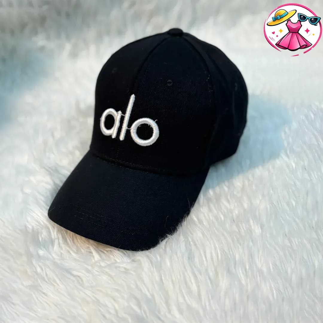 کلاه بیسبالی Alo | مشکی گلدوزی سفید