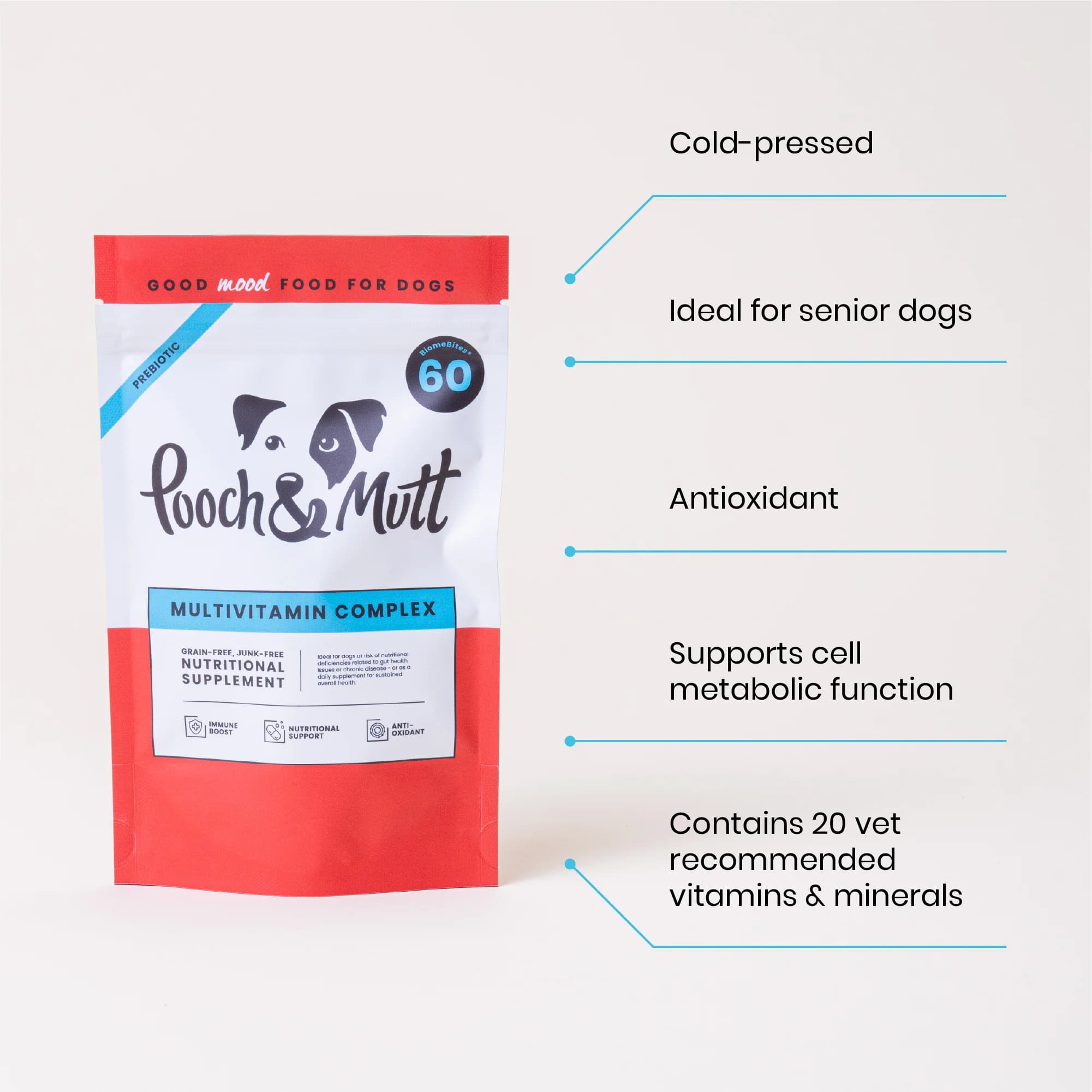 مولتی ویتامین طبیعی سگ Pooch&Mutt Multivitamin Complex | (60عدد) — تصویر ۳