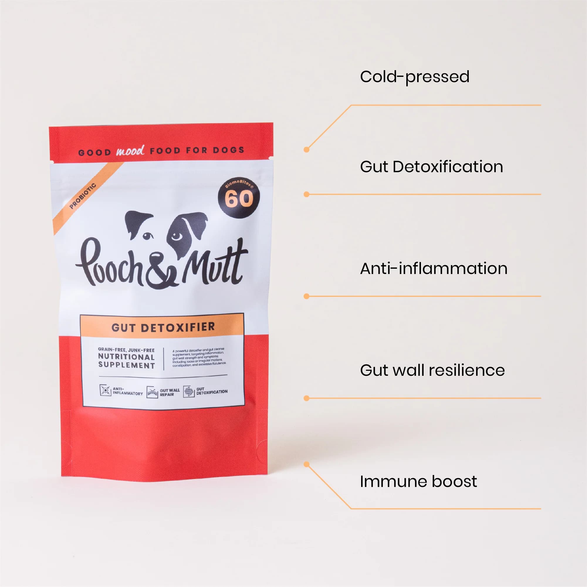 مکمل طبیعی تقویت گوارش و پاک سازی روده سگ Pooch&Mutt Gut Detoxifier — تصویر ۳