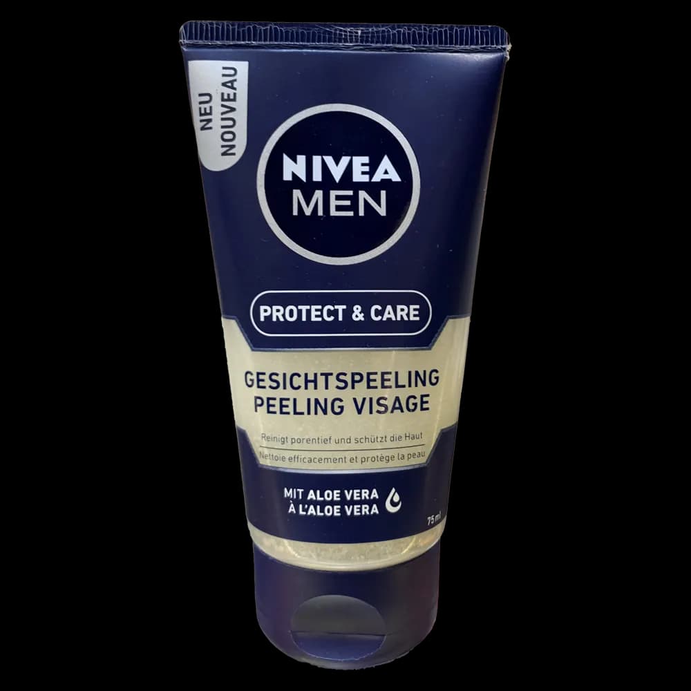 اسکراب و پیلینگ صورت مردانه نیوآ من مدل Protect & Care با آلوئه ورا (75 میلی لیتر) — تصویر ۲