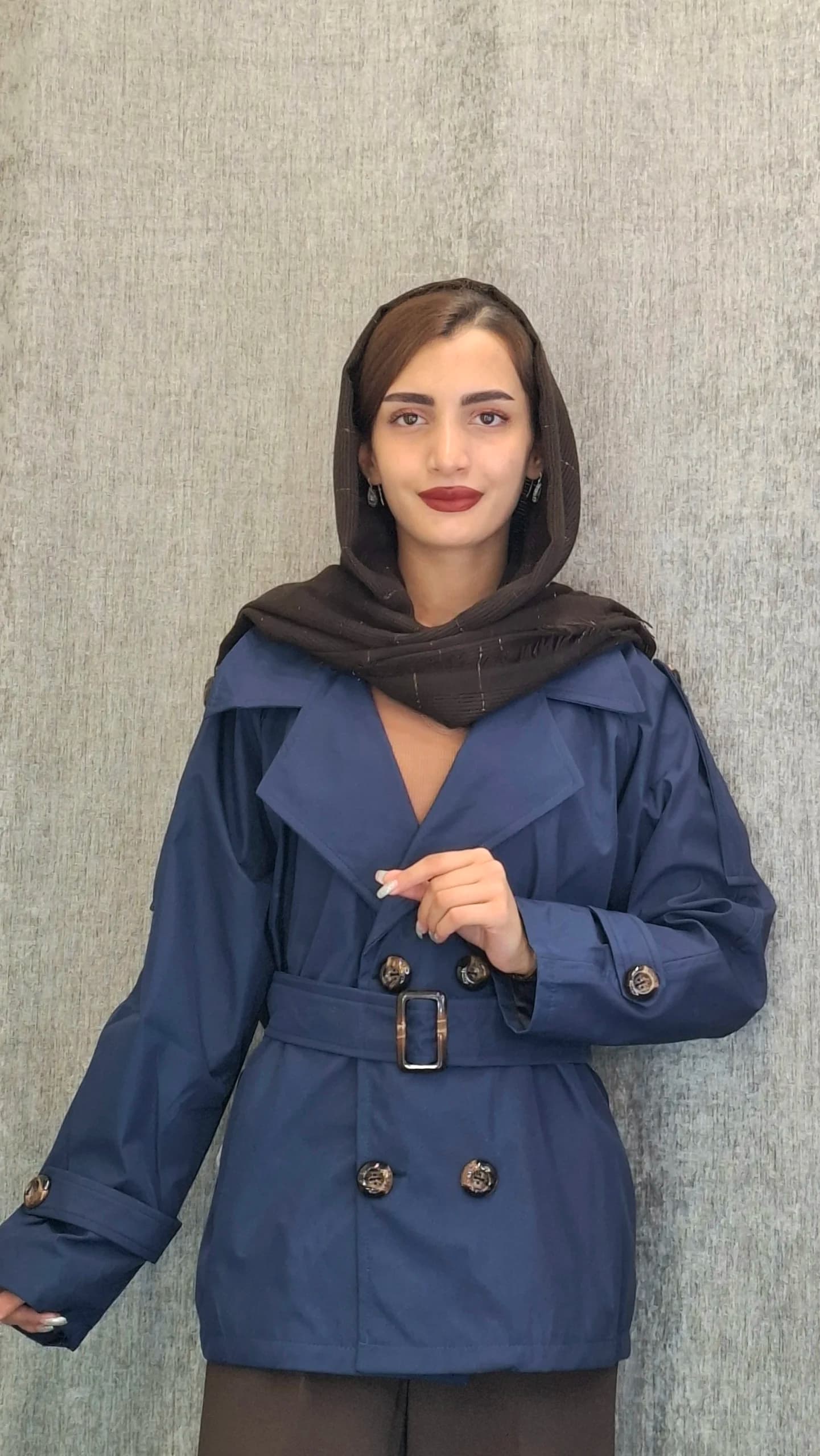 مانتو بارونی سانتانا کمردار(زنانه) — تصویر ۶