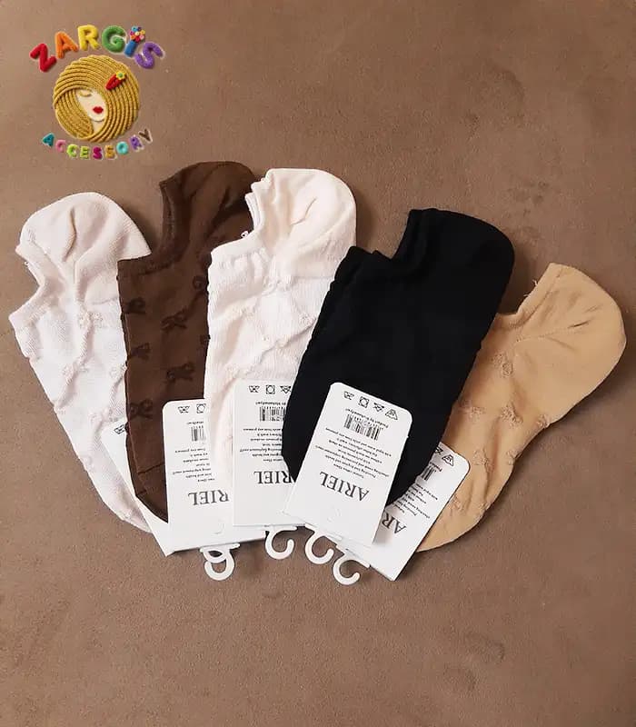 جوراب زنانه زیر قوزکی طرح پاپیون — تصویر ۴