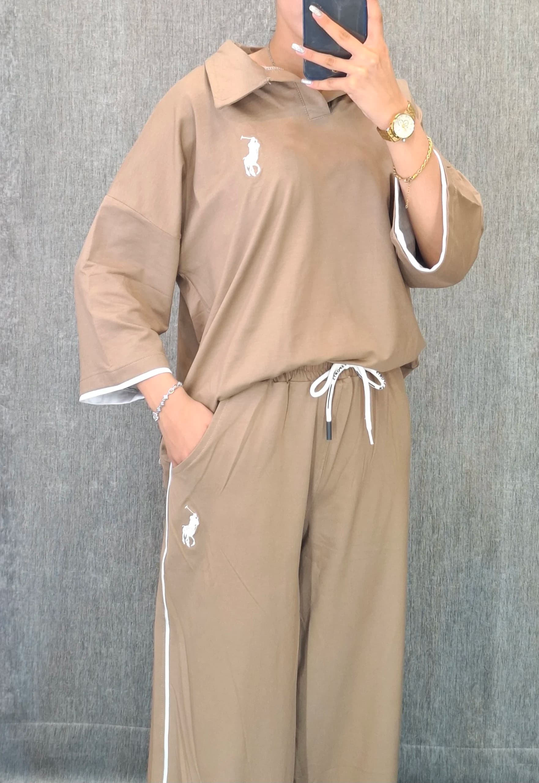 ست تیشرت و شلوار یقه دار(زنانه) — تصویر ۲
