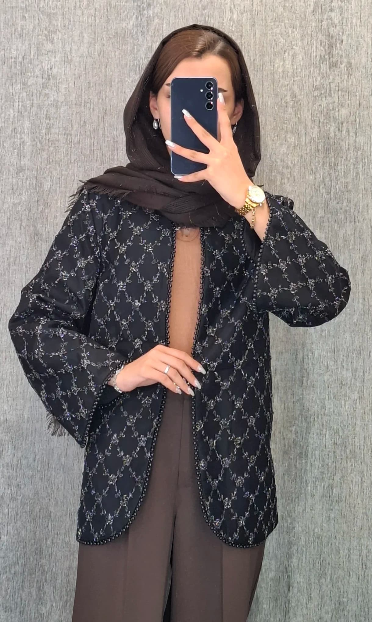 کت مشکی مرواریدی(زنانه)