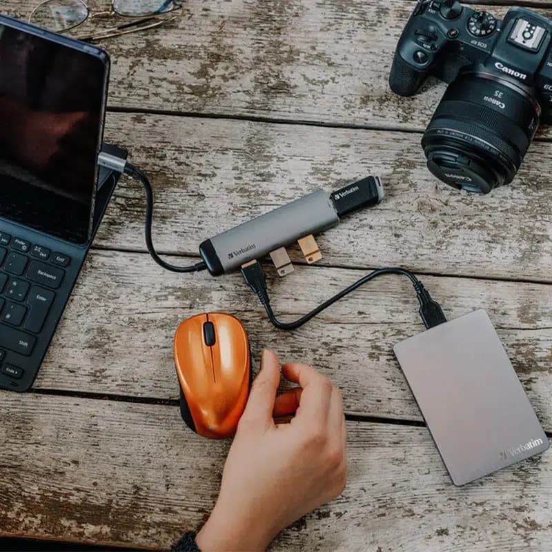 هارد اکسترنال ورباتیم مدل Store n Go ALU Slim ظرفیت 2 ترابایت مدل 53665 دارای رابط USB Type-A 3.2 — تصویر ۸