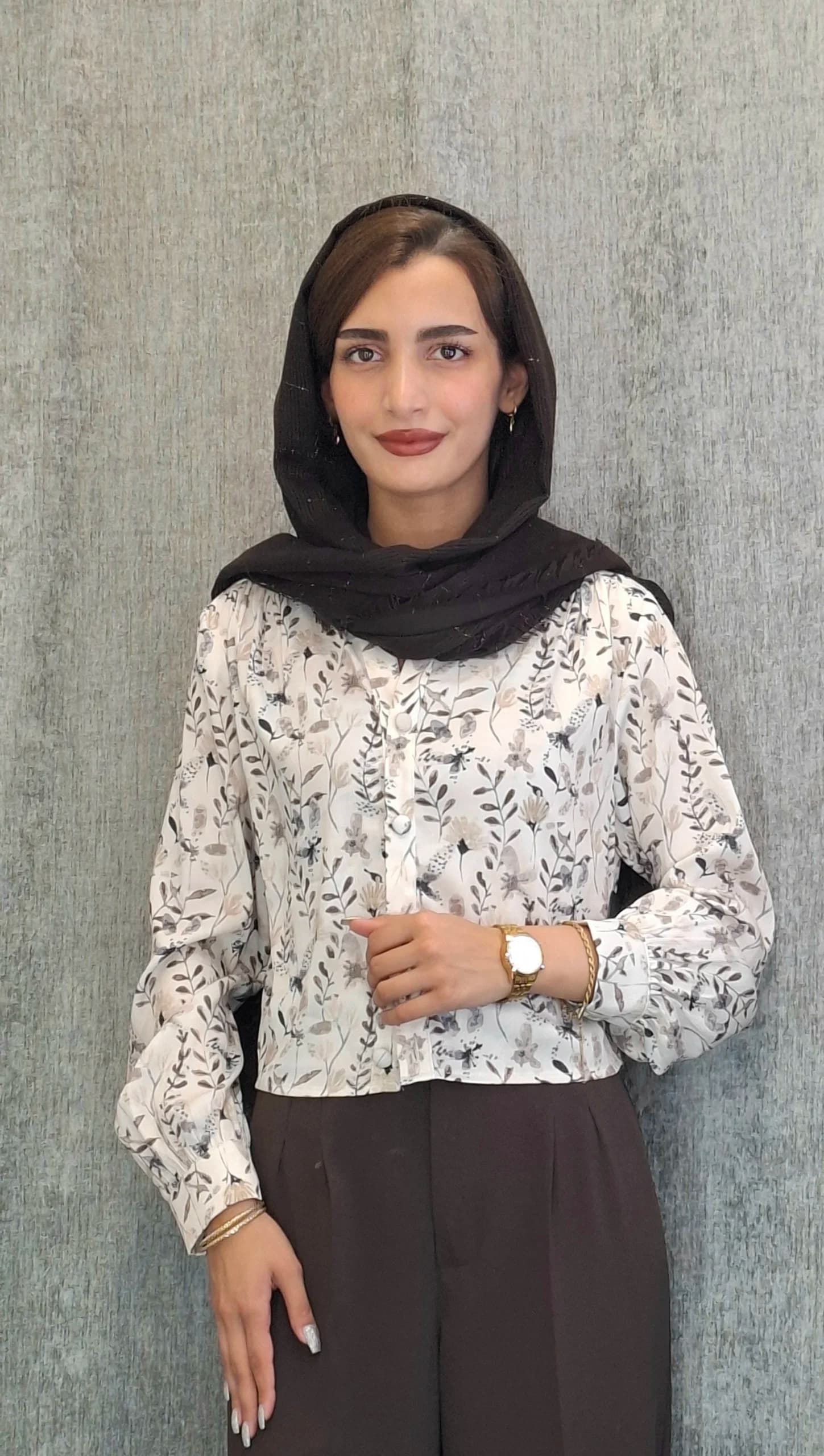 شومیز کراپ طرح‌دار جولیا(زنانه) — تصویر ۲