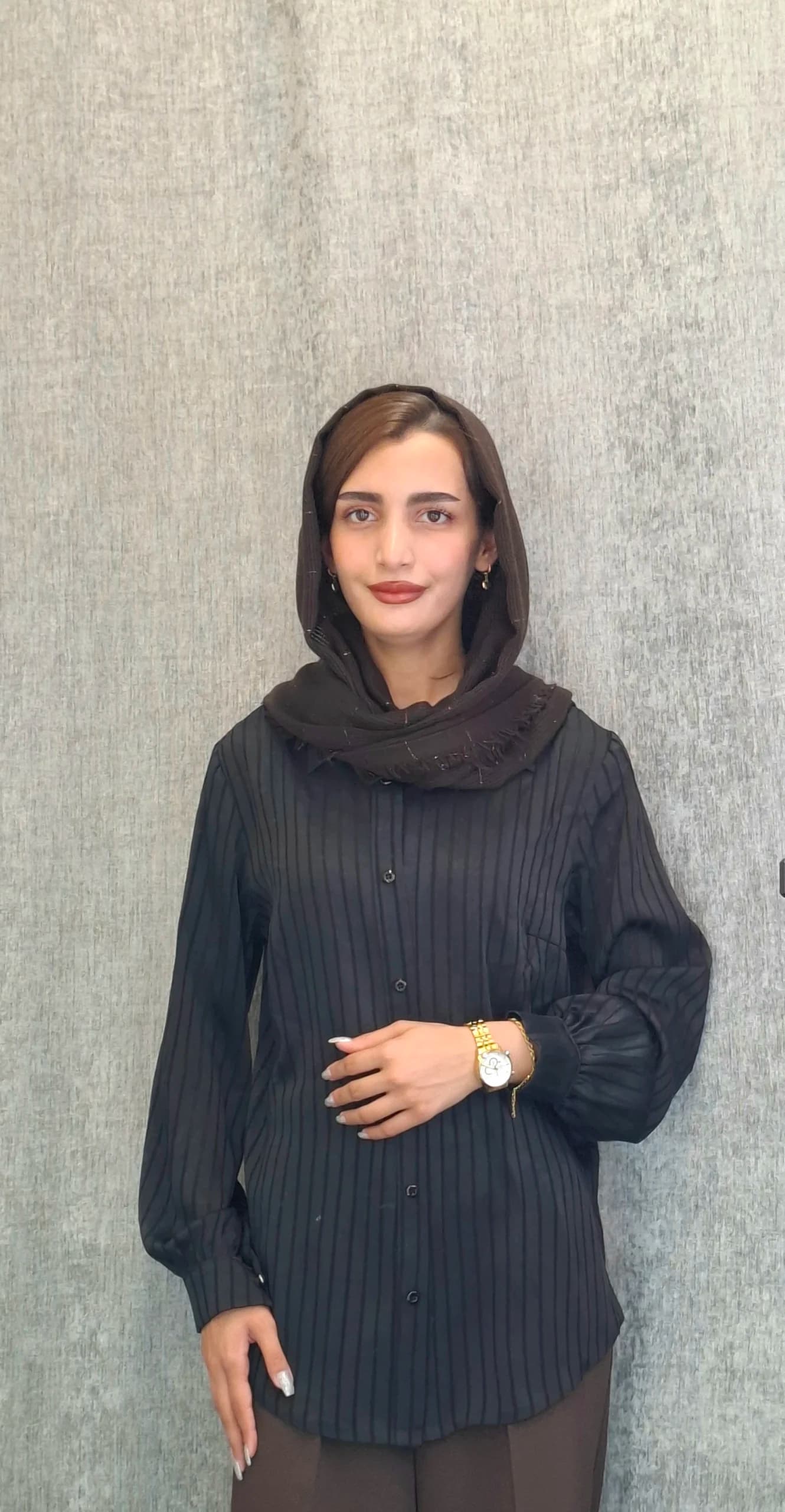 شومیز کوک دوزی دکمه مخفی(زنانه) — تصویر ۳