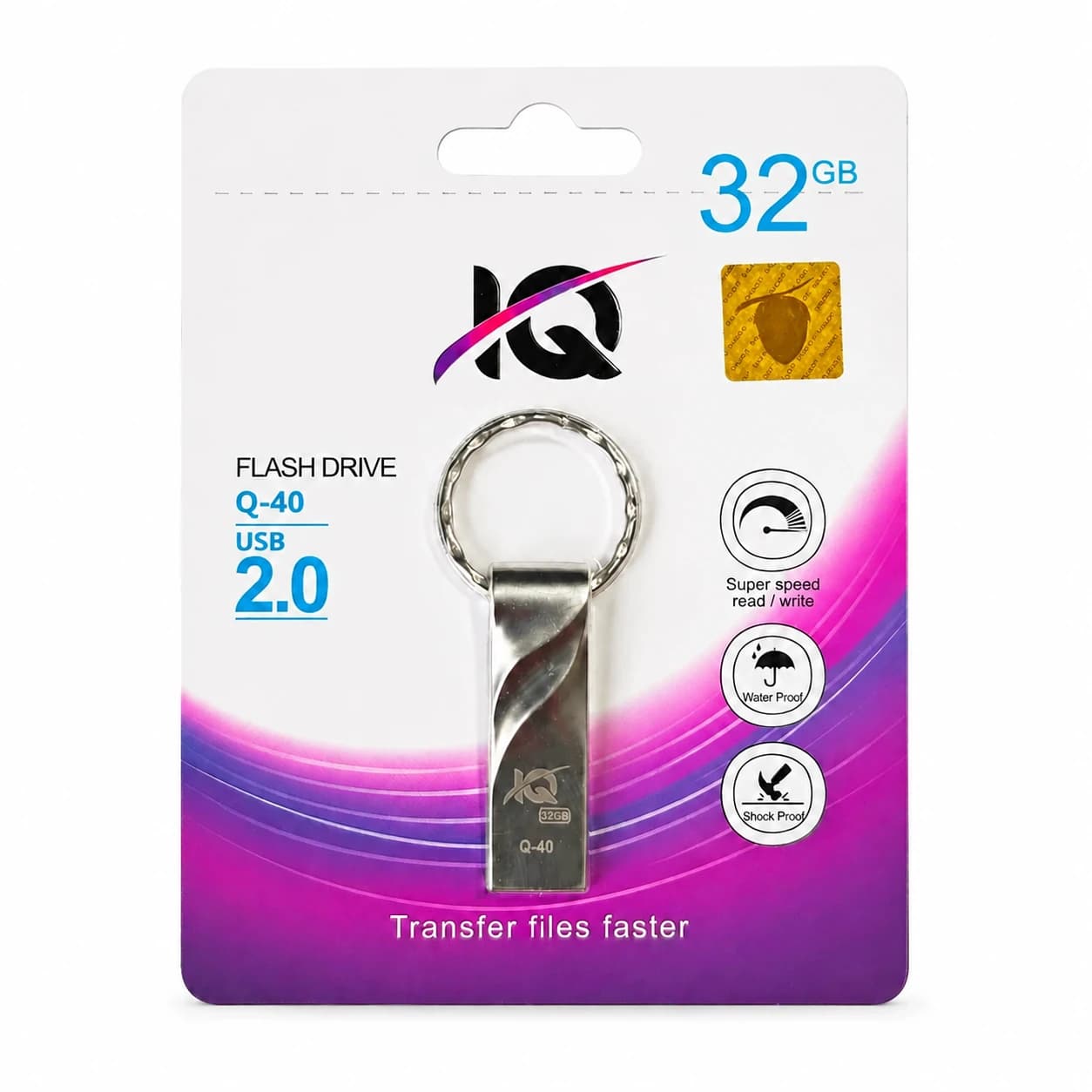 فلش مموری FLASH IQ Q-40 ظرفیت 32 گیگابایت | 2.0 USB+فروش اقساطی — تصویر ۵