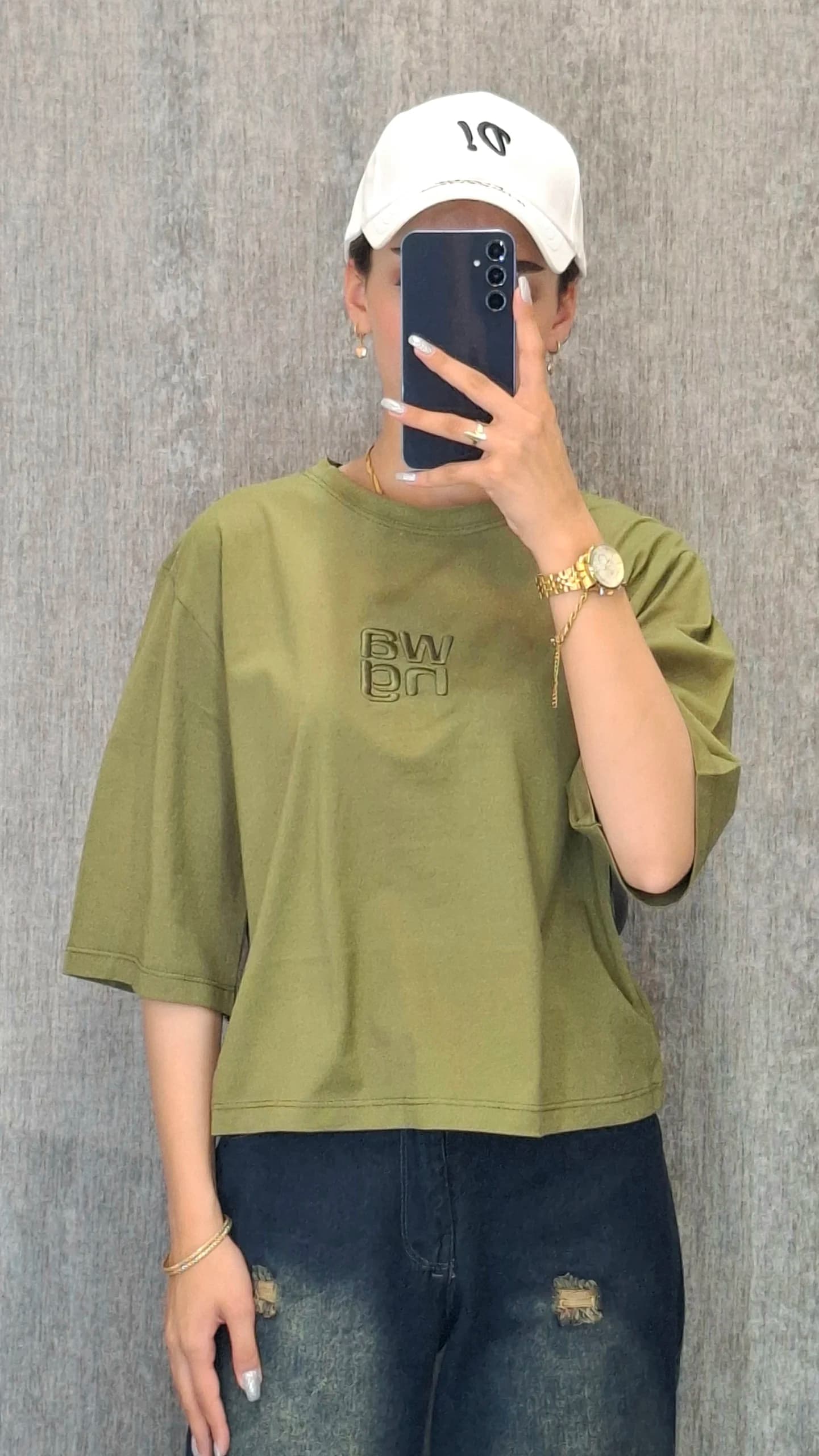 تیشرت کراپ باکسی WANG(زنانه) — تصویر ۵