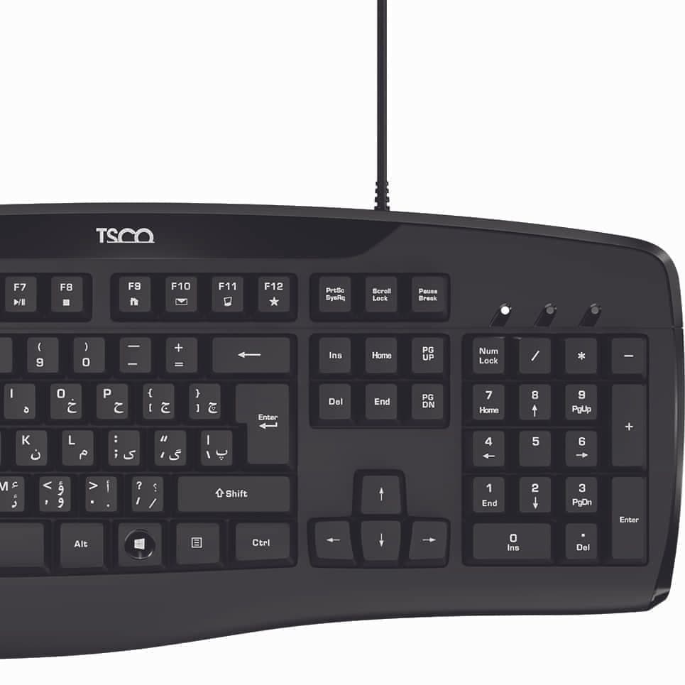 کیبورد تسکو مدل TK8043 با سیم — تصویر ۱۱