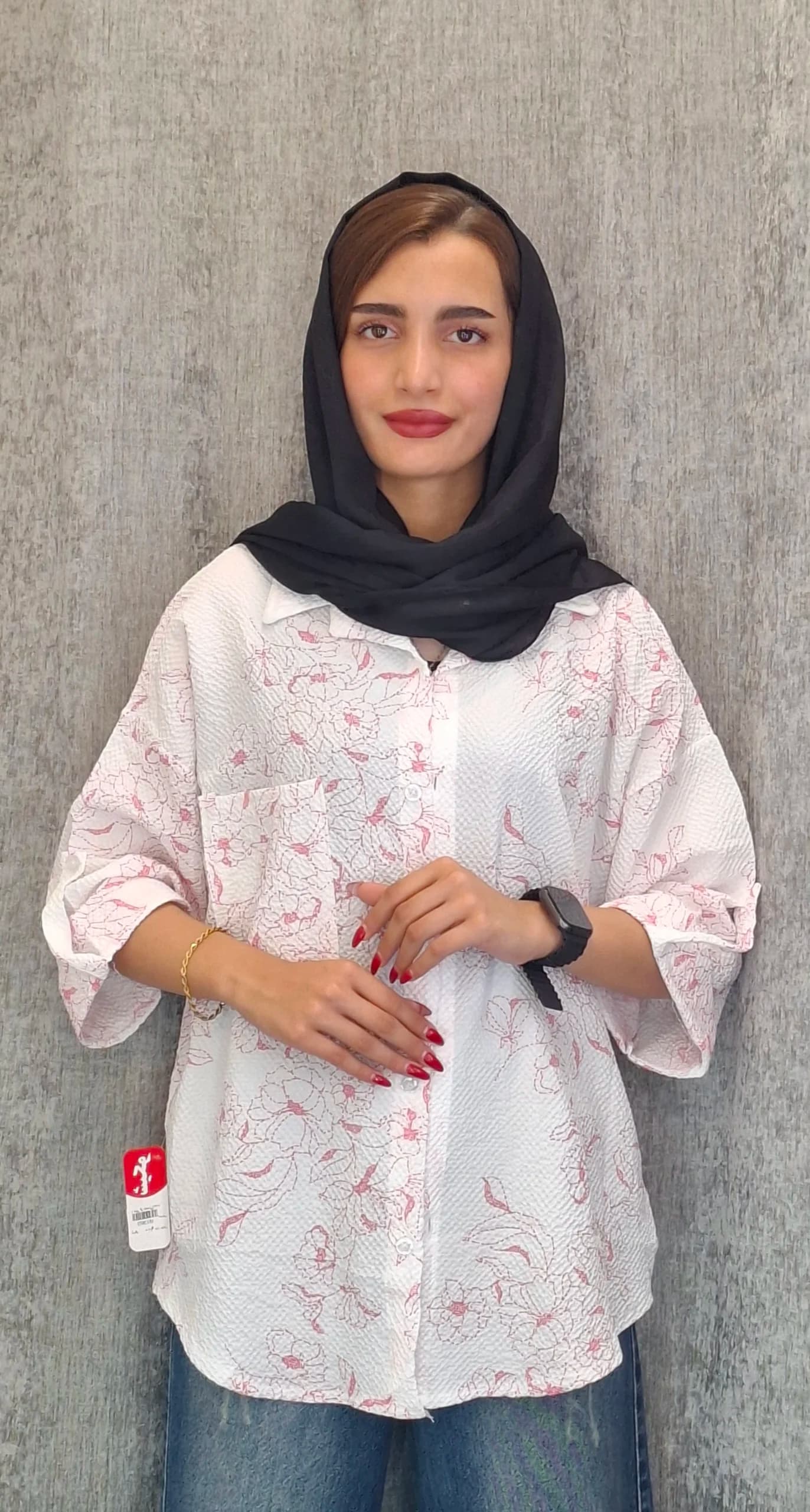 مانتو «ینزی گل‌خامه»(زنانه) — تصویر ۵