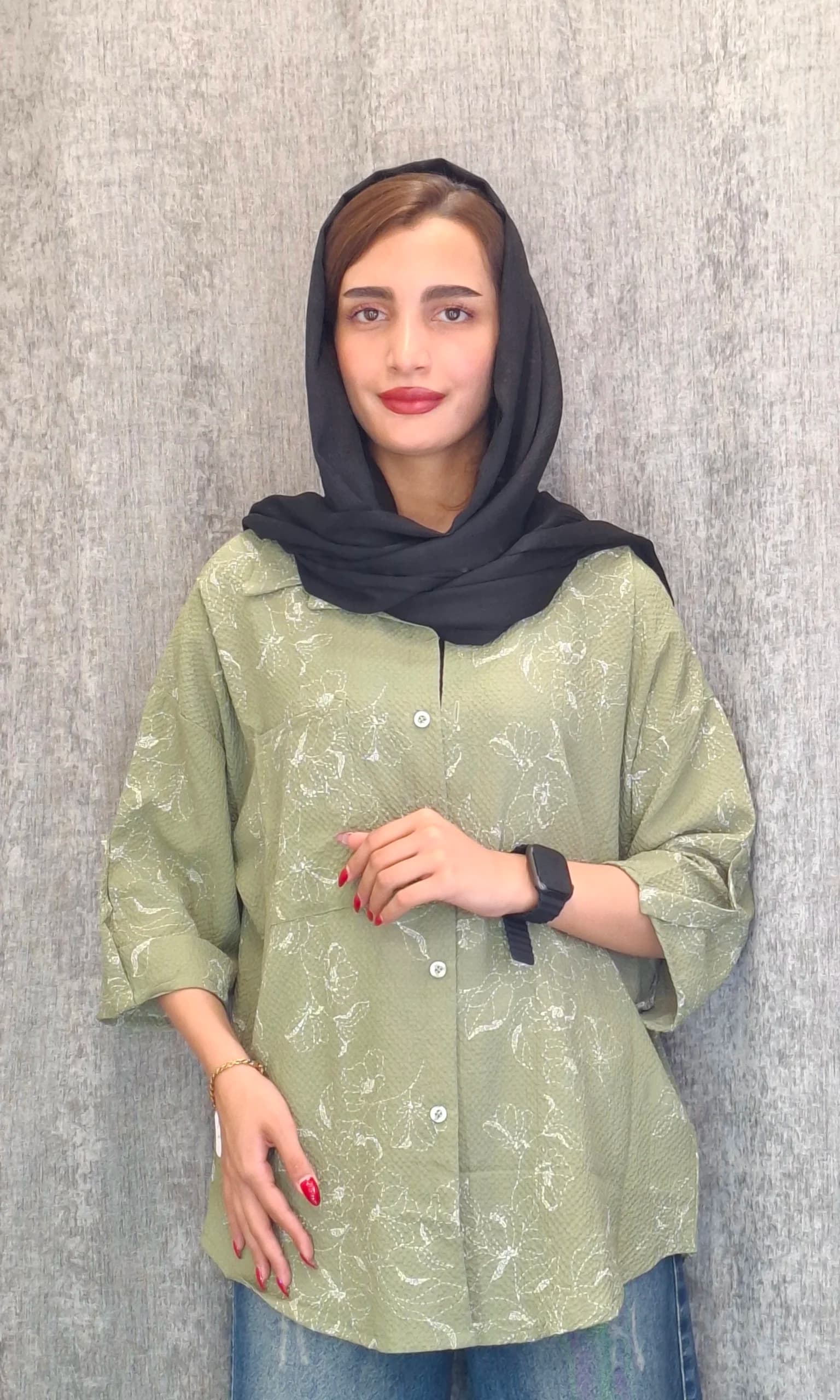 مانتو «ینزی گل‌خامه»(زنانه) — تصویر ۲