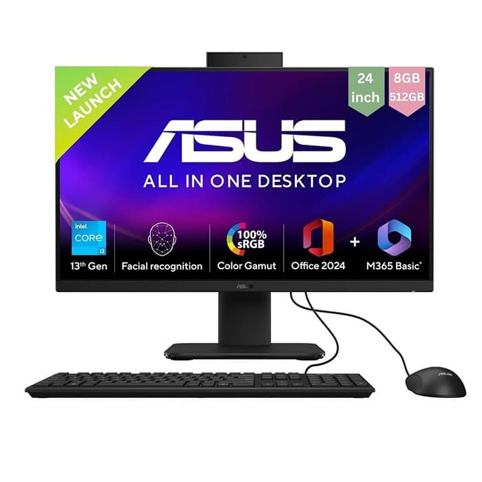 کامپیوتر آل این وان 23.8 اینچ ایسوس مدل AiO V440 پردازنده Core 3 100U رم 8GB حافظه 512GB SSD گرافیک Intel