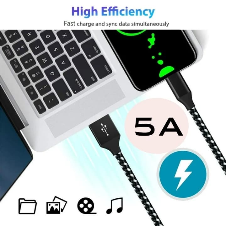 کابل شارژ میکرو اندروید کنفی وی اسمارت مدل VS-۶۳یک متری — تصویر ۳
