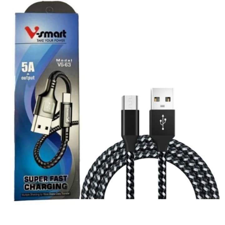 کابل شارژ میکرو اندروید کنفی وی اسمارت مدل VS-۶۳یک متری — تصویر ۶