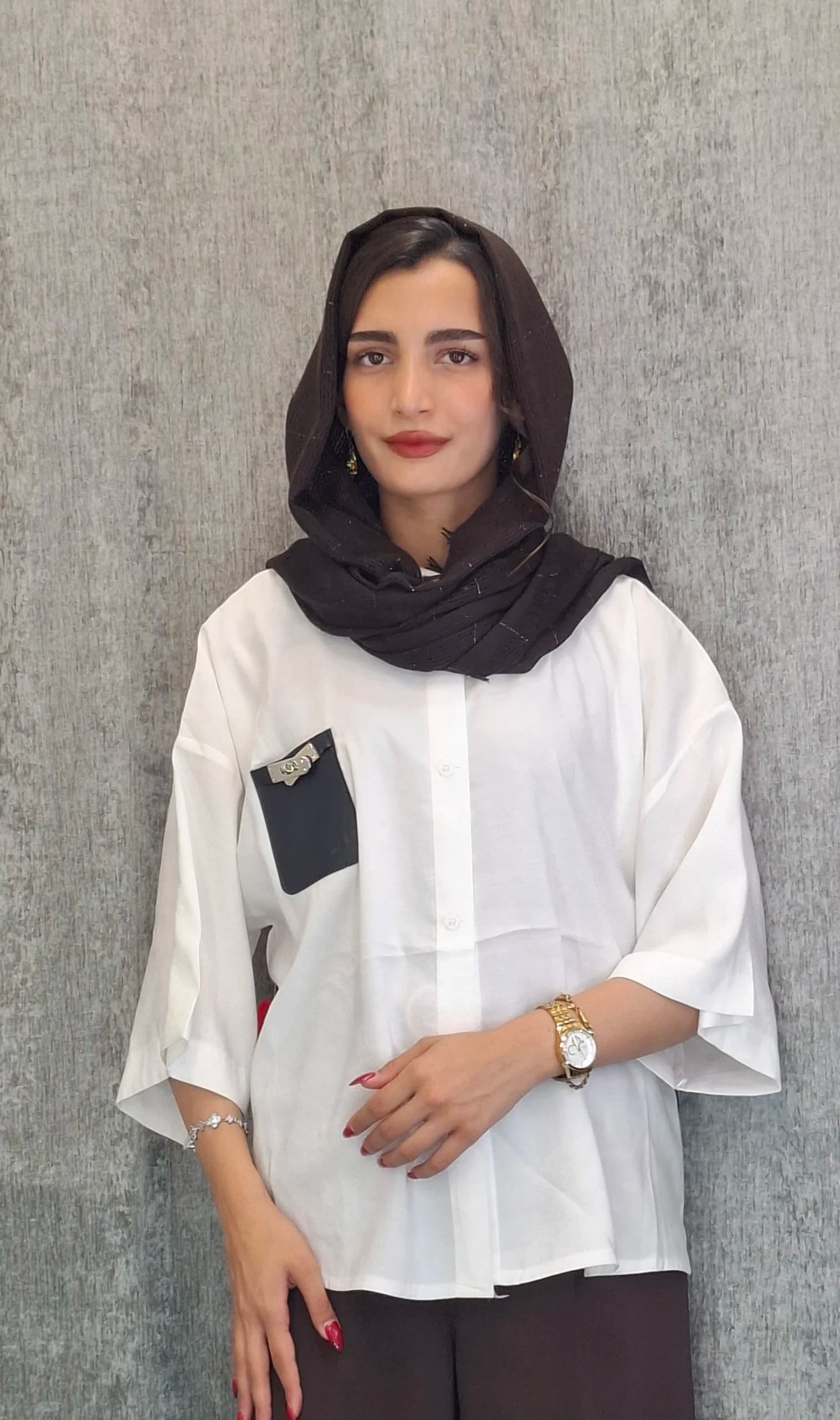 مانتو سیلک «جیب چرم»(زنانه) — تصویر ۳