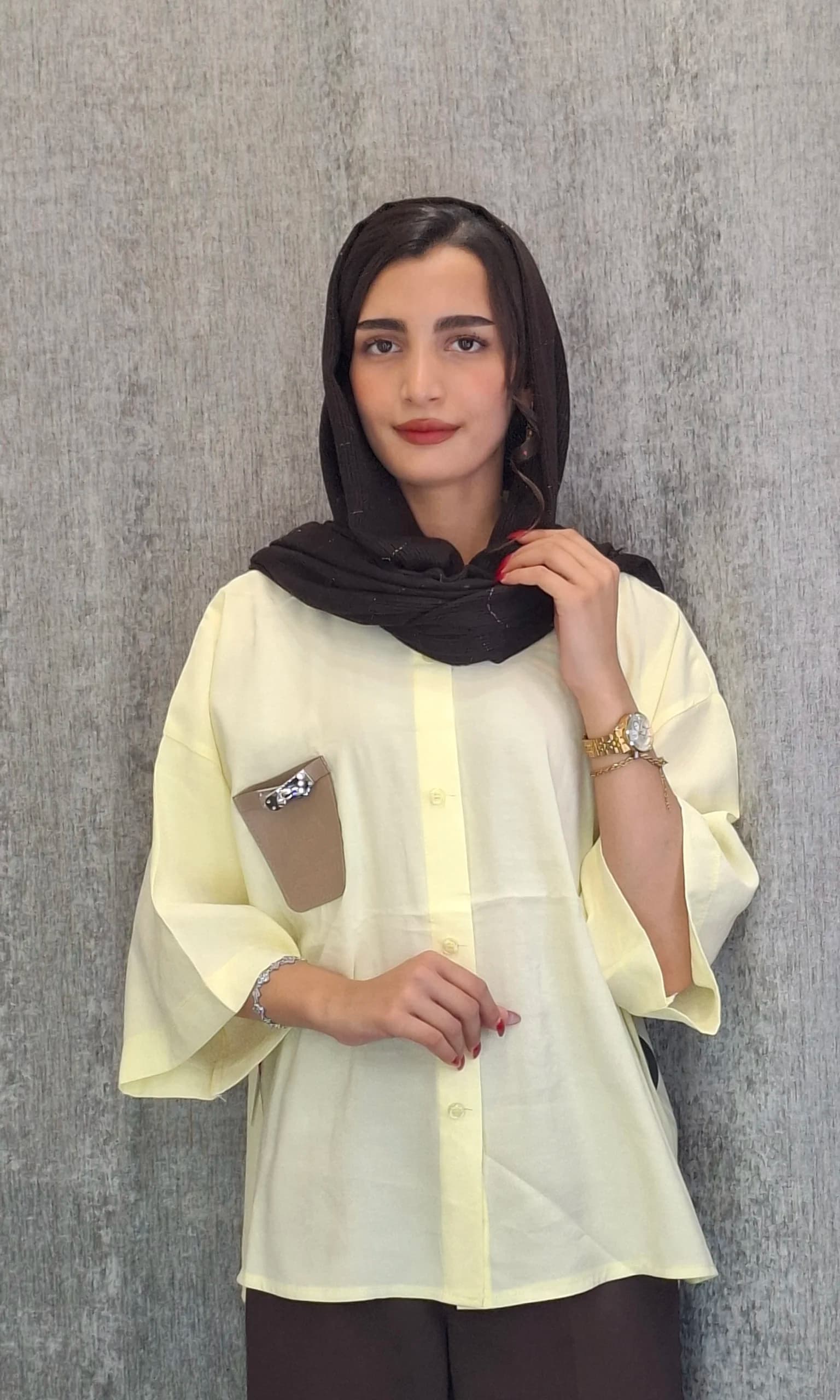 مانتو سیلک «جیب چرم»(زنانه) — تصویر ۷