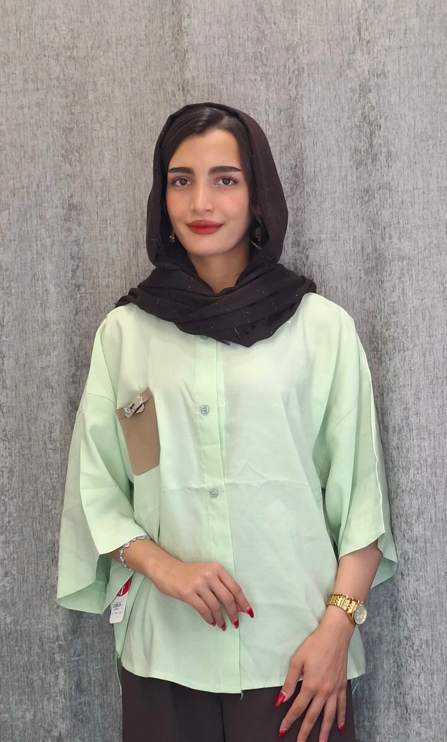 مانتو سیلک «جیب چرم»(زنانه) — تصویر ۴