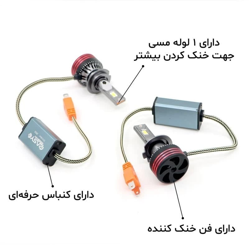 هدلایت لامپ خودرو پاسیکو مدل P2912_Mpro10 پایه H7 مناسب برای پژو 405 و پارس بسته دو عددی | گارانتی اصالت و سلامت فیزیکی کالا — تصویر ۸
