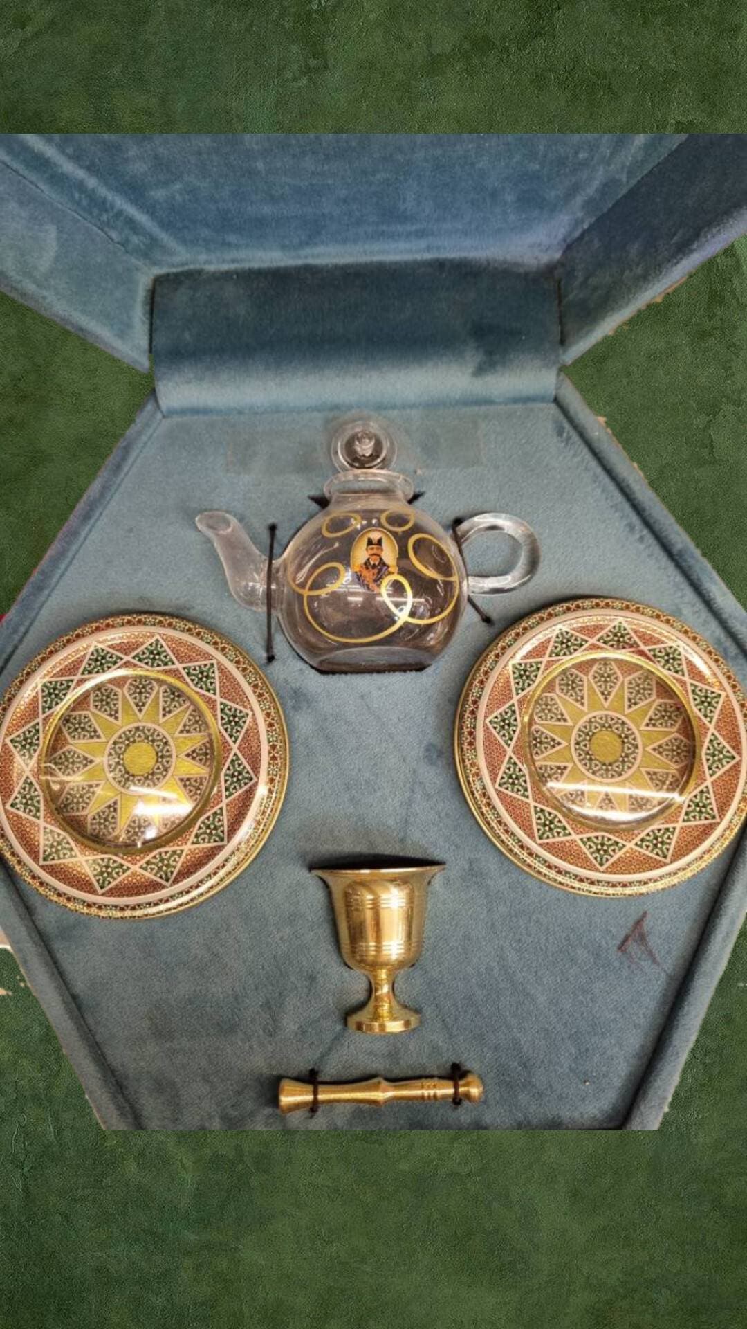 پک لوکس زعفران همراه با هاون و قوری