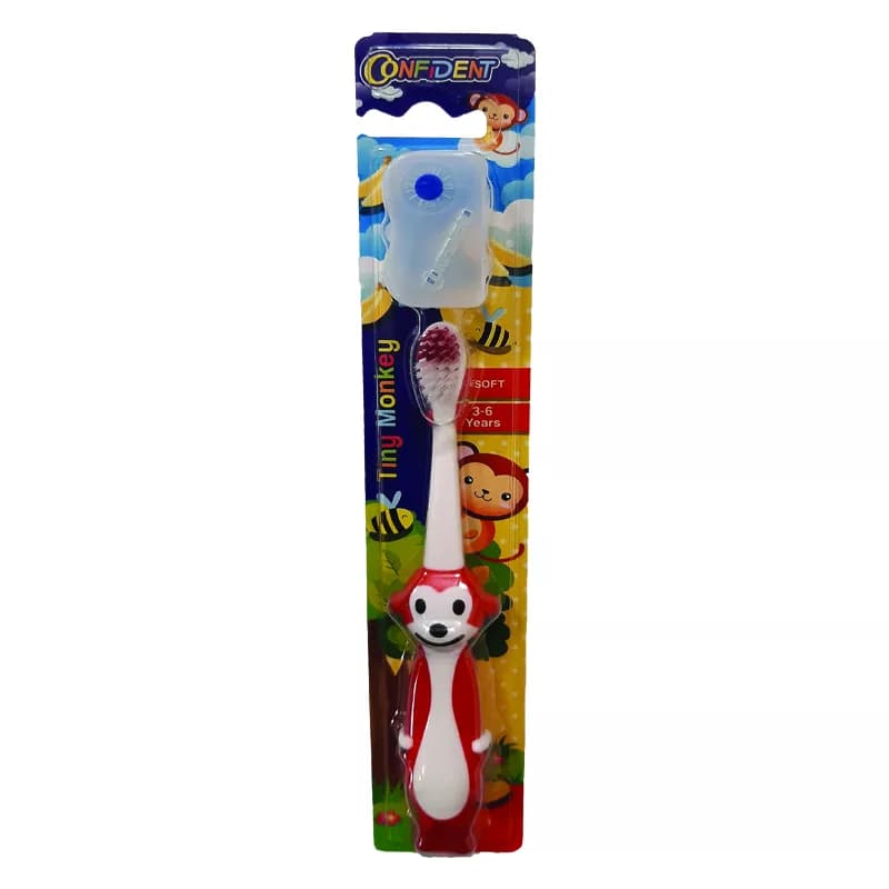 مسواک کانفیدنت مدل tiny monkey با برس نرم