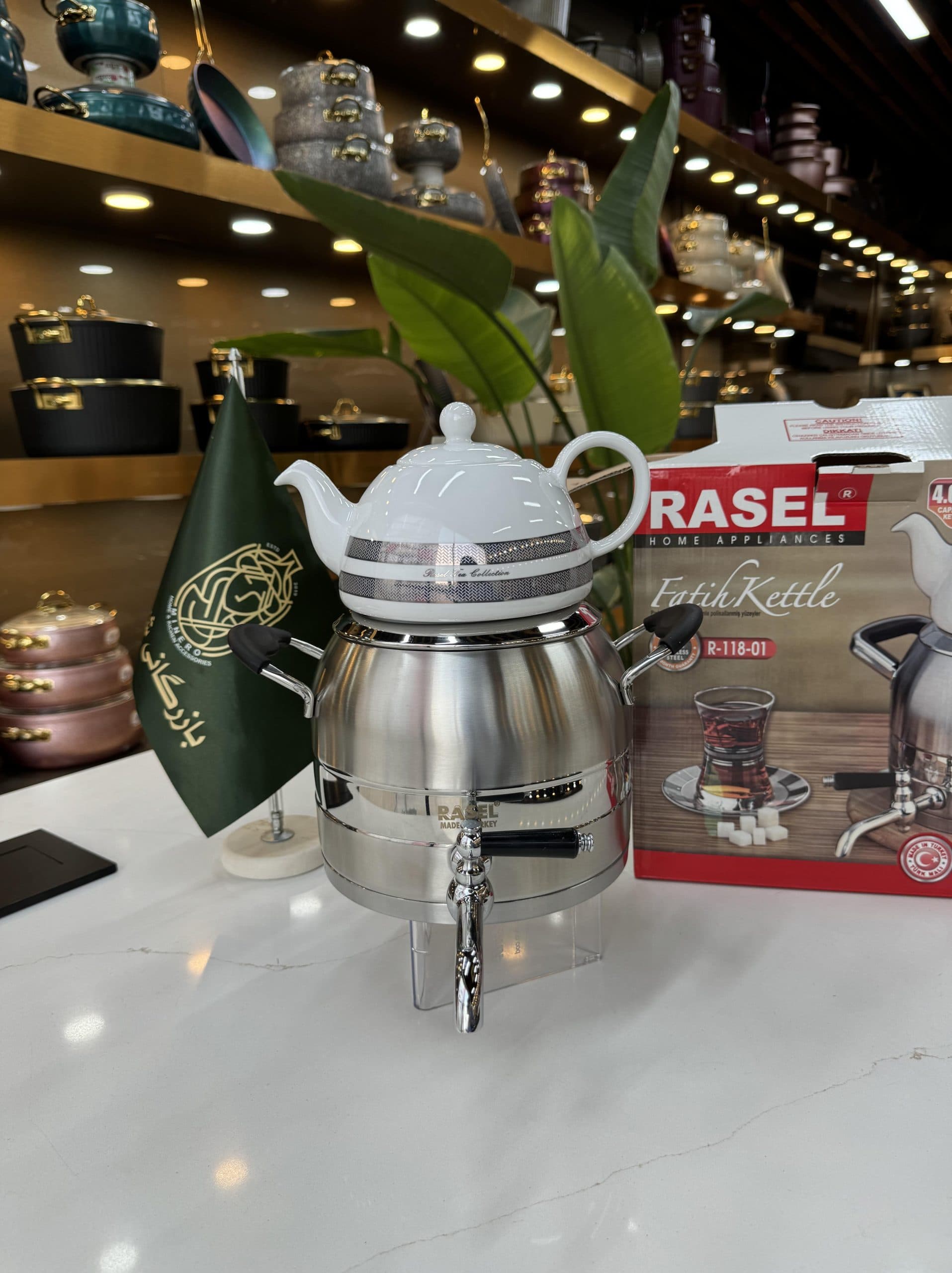 کتری و قوری استیل مدل R_118_01 راسل (RASEL)