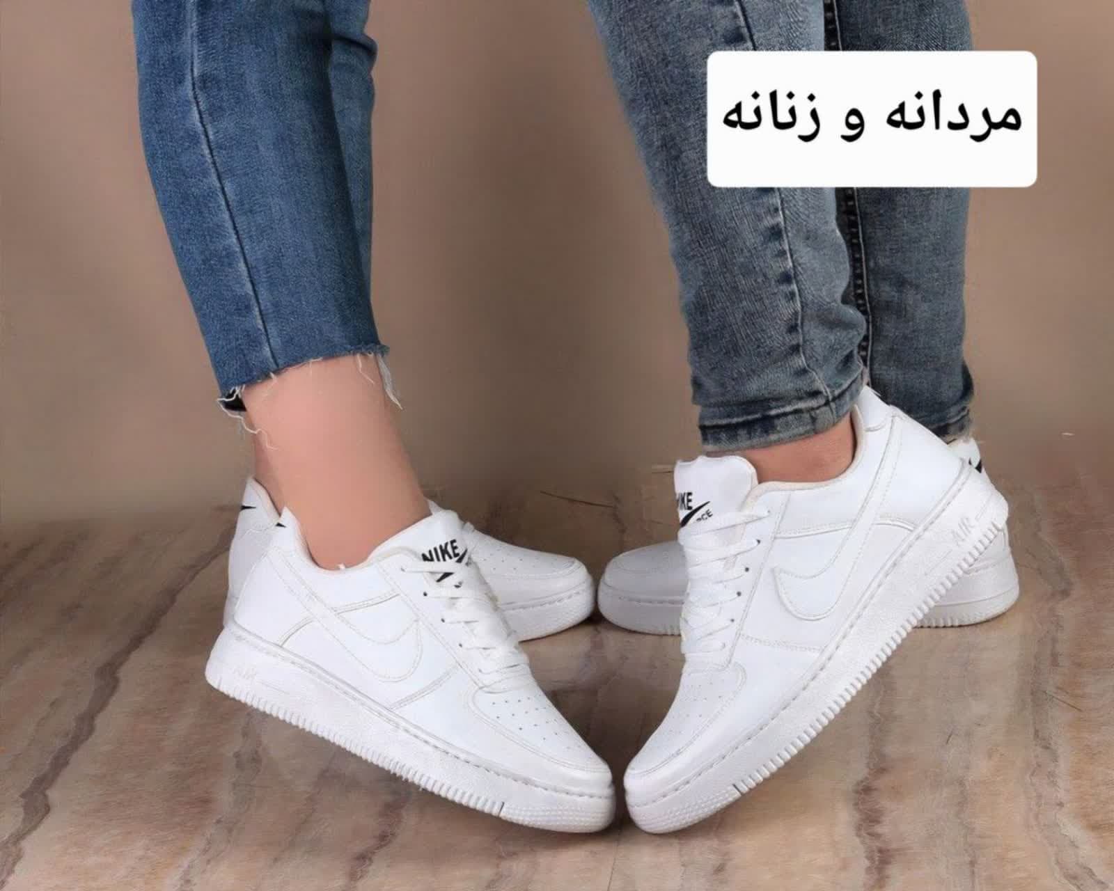 ست مرد و زن کتونی با رویه چرم صنعتی کف دوخت — تصویر ۴