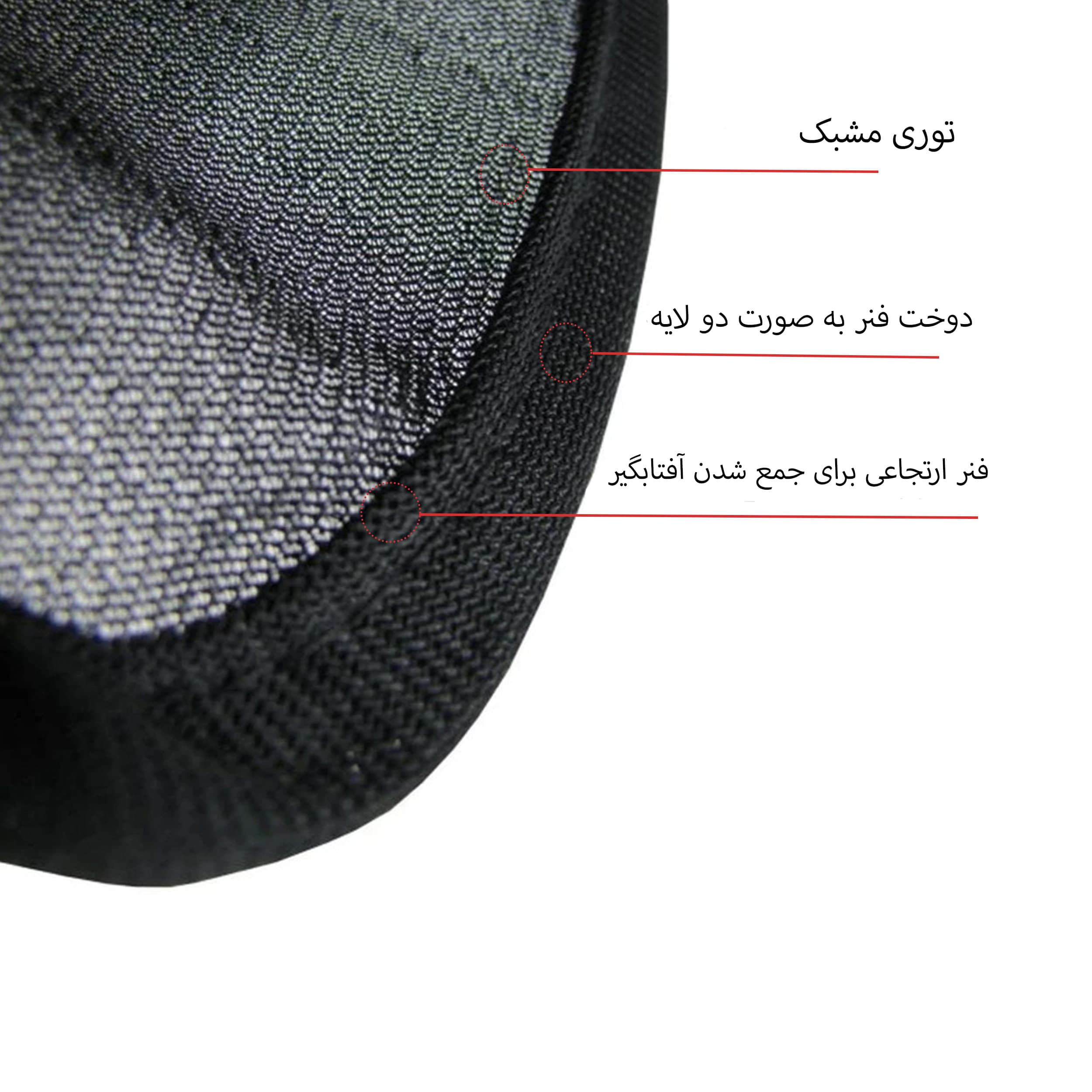 آفتابگیر شیشه خودرو پاسیکو مدل تاشو مناسب برای هیوندای النترا 2025 بسته 4 عددی | مشکی | گارانتی اصالت و سلامت فیزیکی کالا — تصویر ۸