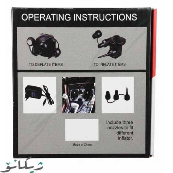 پمپ باد برقی و فندکی لوازم بادی مدل HT-196 Air Pump — تصویر ۳