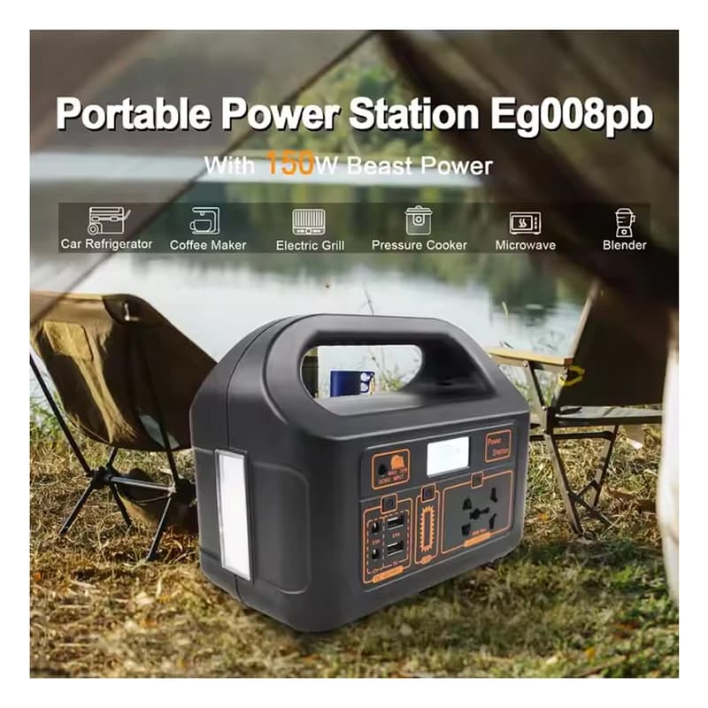 پاور استیشن EG-008PB ظرفیت ۱۰۰ هزار میلی آمپر و توان ۱۵۰ وات — تصویر ۱۱