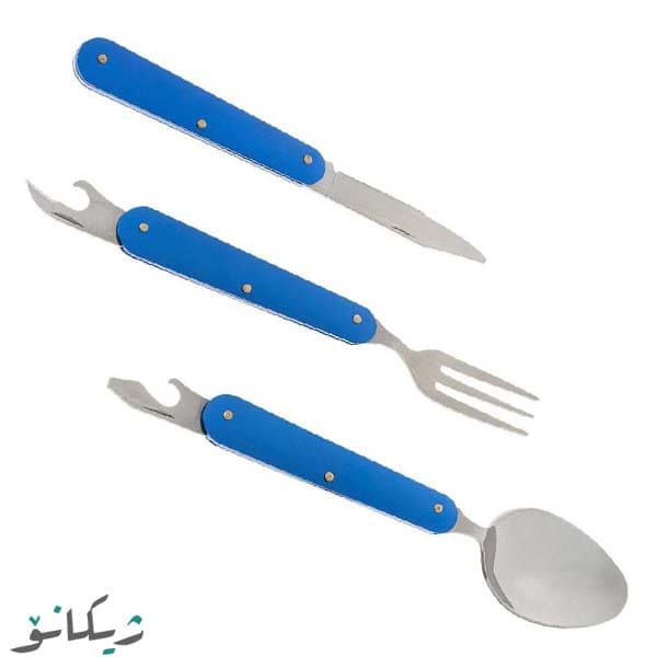 ست قاشق چنگال و چاقوی تاشو کوهنوردی